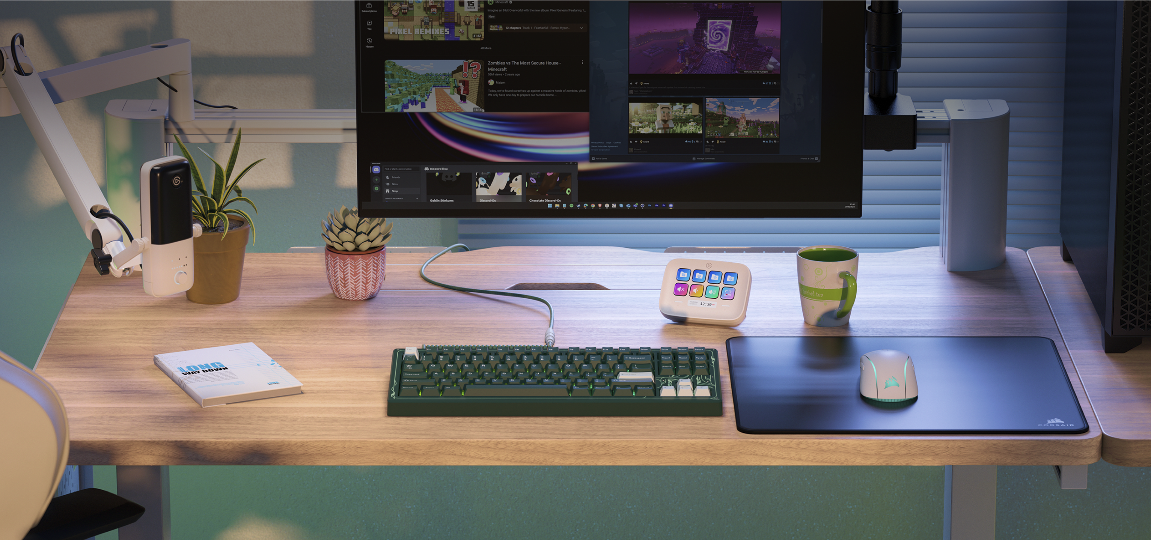 Platform:4 Elevate Desk - ウッド、ライトパイン着色